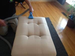 cleaning a couch cushion with sapphire scientfic wand