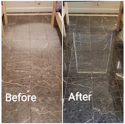 marble polishing before and after