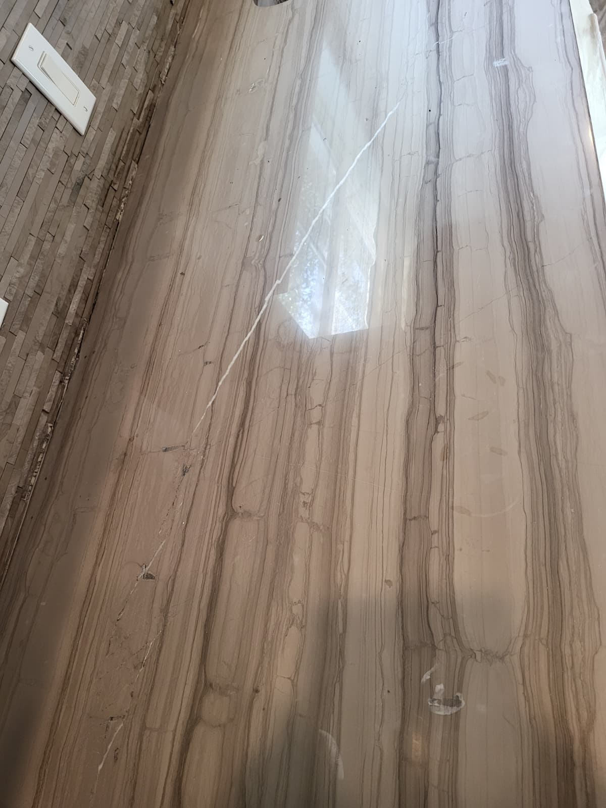 marble restoration of limestone countertops in dallas tx after photo