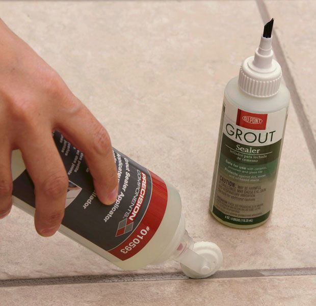 Professional sealing of tile grout lines