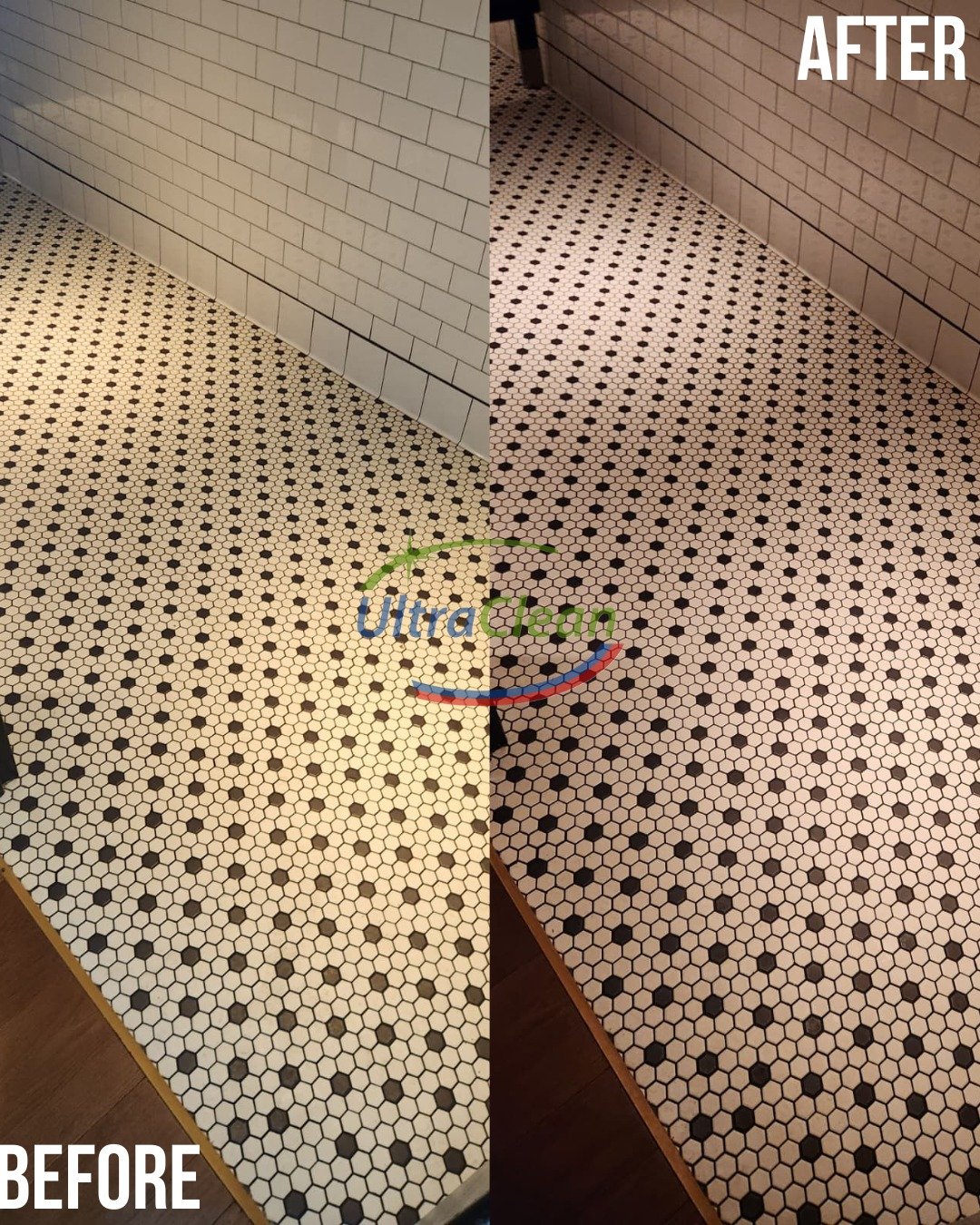 Tile and grout cleaning before and after in Richardson — Ultra Clean | Ultra Clean