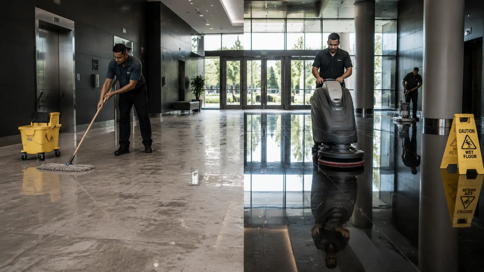 Cleaning_the_modern_office_lobby | Ultra Clean