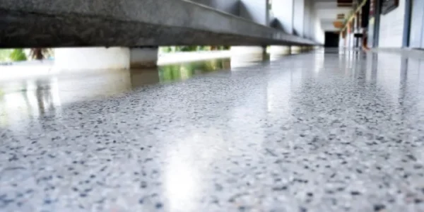 ultra clean polishied terrazzo floor